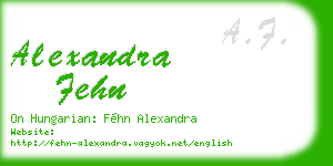 alexandra fehn business card